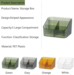 Makeup Organizer Cosmetics Storage Box, Large Capacity Make Up Brush Holder Organizer Vanity Accessories, Bathroom Countertops, Desk Storage Container, Cosmetic Display cases(Green-L)