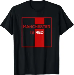 Manchester Is Red Funny United Football Supporter T-Shirt