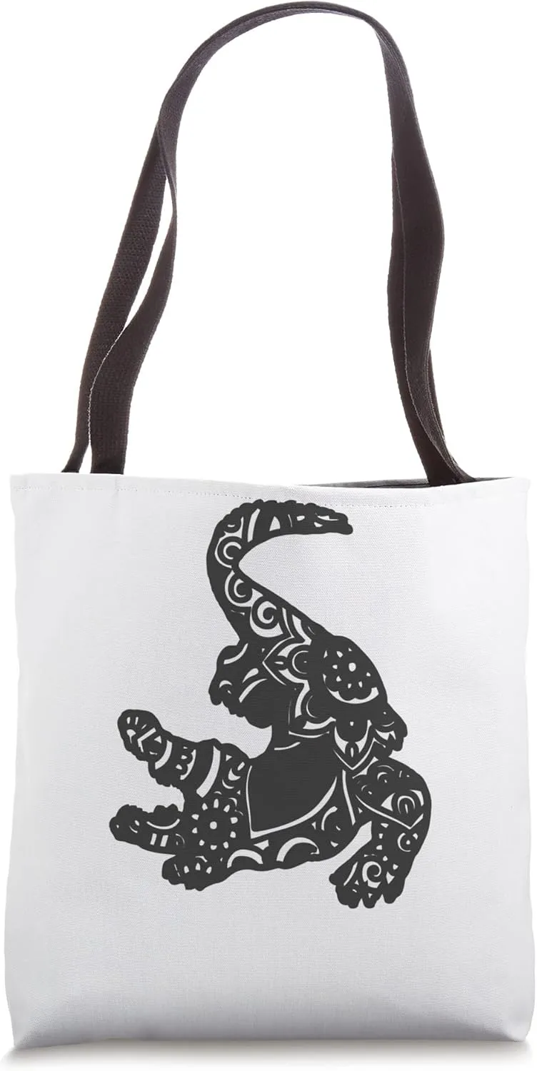 Mandala Alligator Crocodile Art Reptile Mom Dad Tote Bag