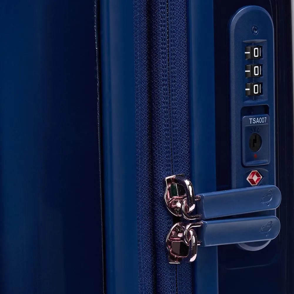 Mandarina Duck Logo Print and Metal, Blue Indigo, Cabin
