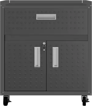 Manhattan Comfort Fortress Storage Units, Charcoal Gray