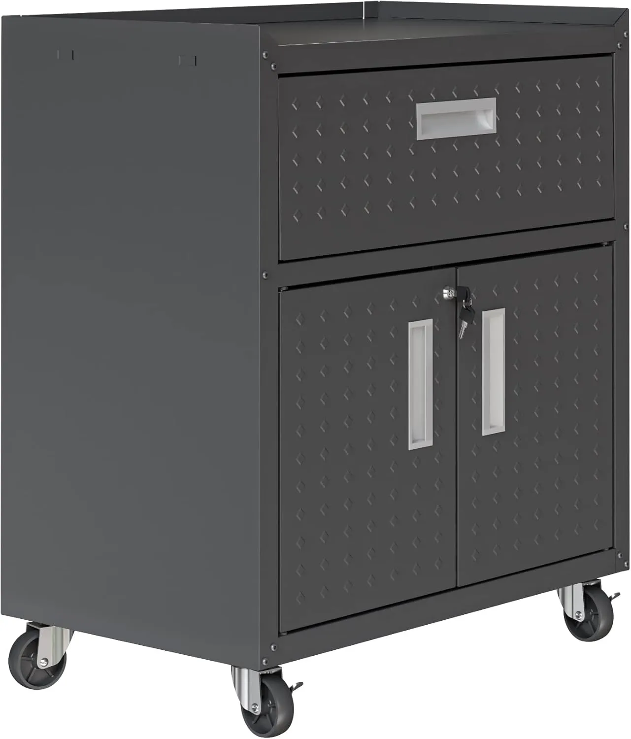 Manhattan Comfort Fortress Storage Units, Charcoal Gray