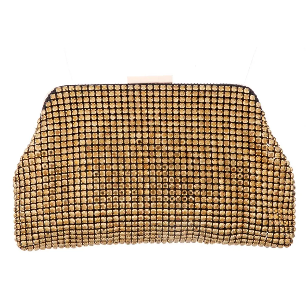 Marilyn Handbag in Gold Crystal Mesh