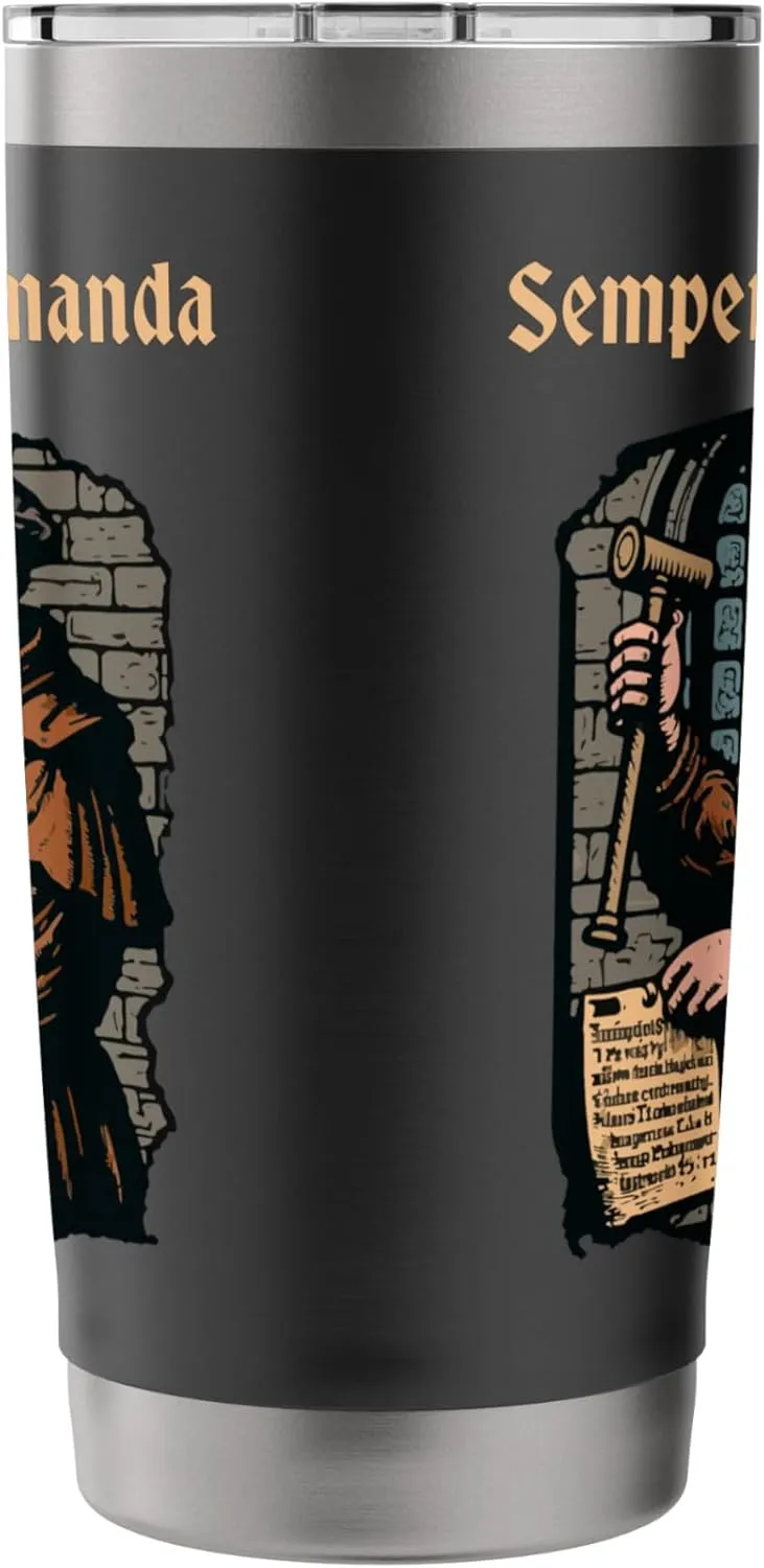 Martin Luther Reformation Semper Reformanda Christian Stainless Steel Insulated Tumbler