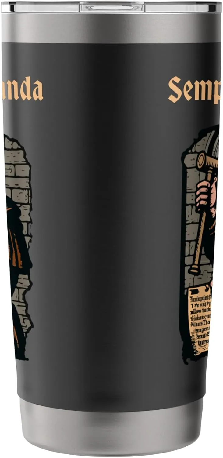 Martin Luther Reformation Semper Reformanda Christian Stainless Steel Insulated Tumbler