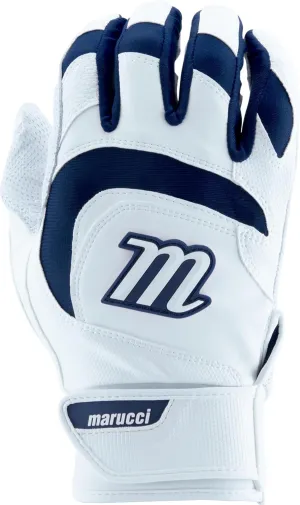 MARUCCI Signature Batting Glove V4, White/Navy, Adult XX-Large