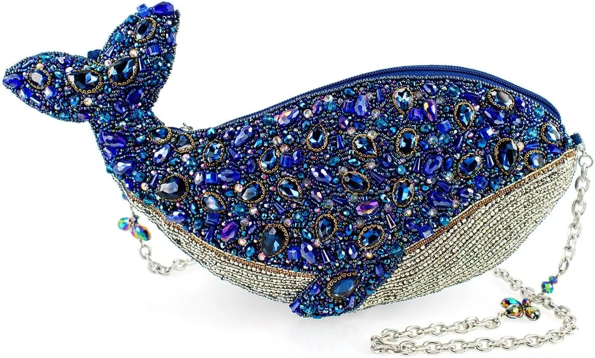 Mary Frances Whale of a Time Crossbody Handbag, Blue