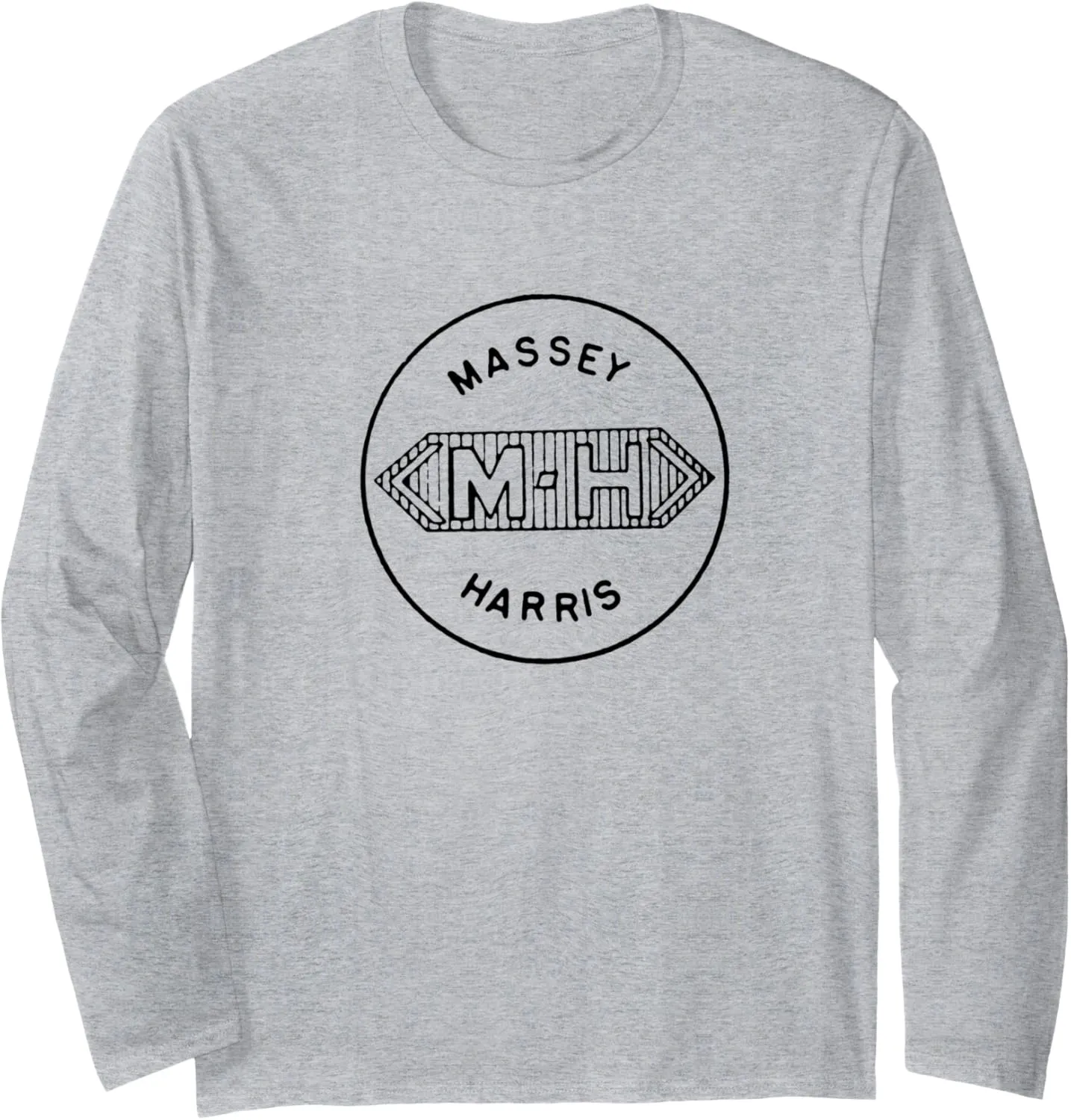 Masey Harris Vintage Tractor Drawn Classic Farming Heritage Long Sleeve T-Shirt