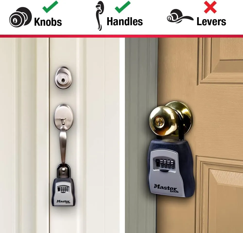 Master Lock Key Lock Box with Code, Outdoor Lock Box for Realtors, Property Managers and Landlords, Ideal for Short-Term Rentals, Key Safe Holds 5 Keys, 2 Pack, 5400EC2