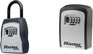 Master Lock Key Lock Box with Code, Outdoor Lock Box for Realtors, Property Managers and Landlords, Ideal for Short-Term Rentals, Key Safe Holds 5 Keys, 5400EC