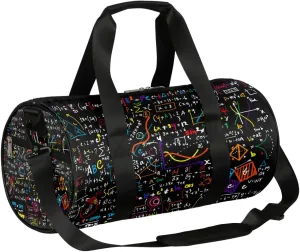 Math Geometrical Sports Gym Bag Duffel Bags Workout Lightweight Shoulder Weekender Bag Travel Duffel Bag for Men Women(Science Education)