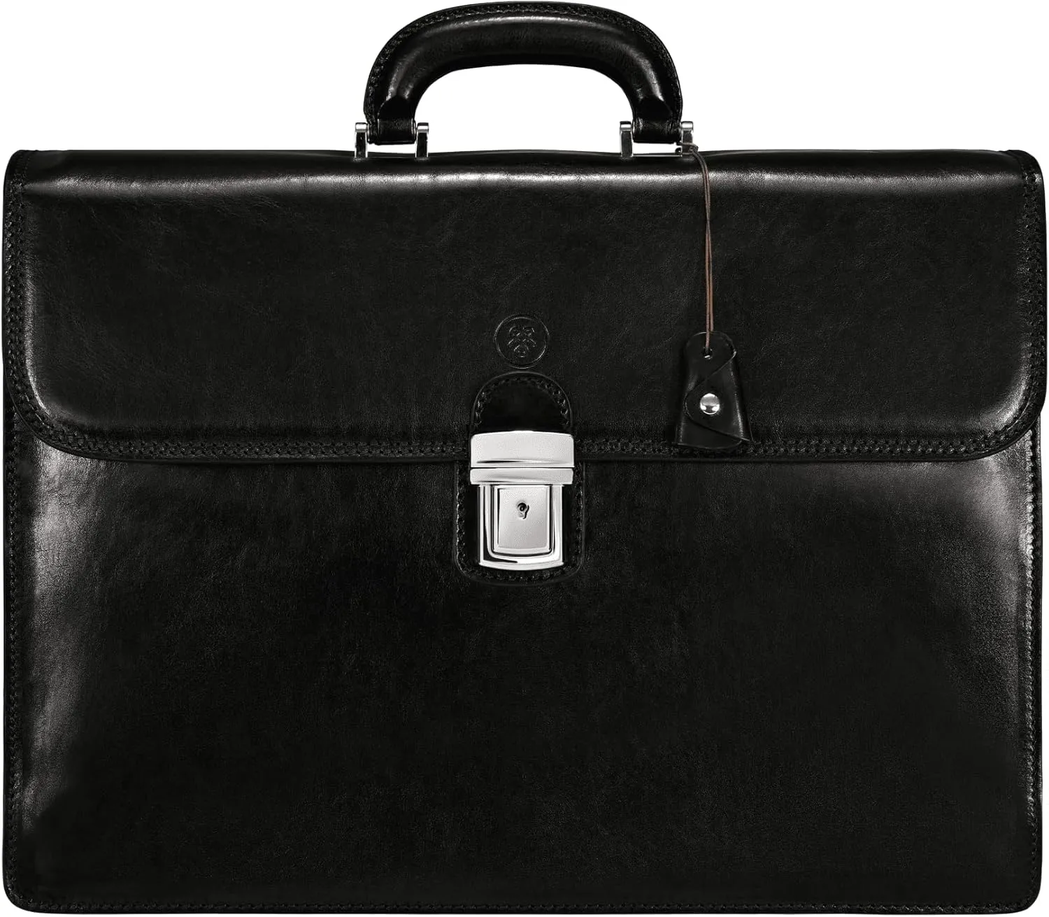 Maxwell Scott - Mens Luxury Leather 16" 17" Laptop Business Briefcase and Shoulder Strap - The Paolo Large