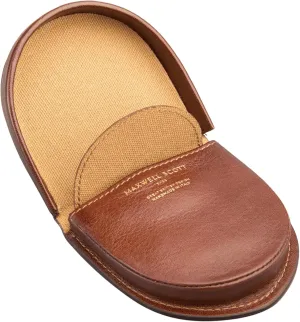 Maxwell Scott - Mens Luxury Leather Horseshoe Coin Pouch Wallet Purse - Made from Full Grain Hides - The Savino Chestnut Tan