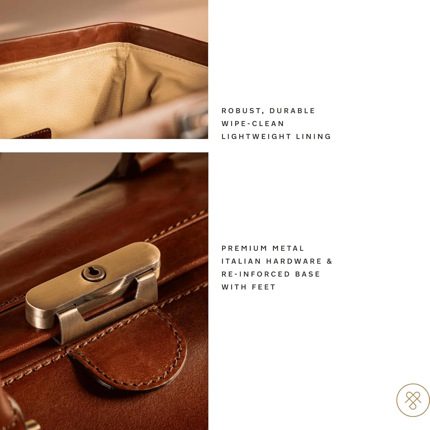 Maxwell Scott - Personalized Luxury Classic Leather Medium Gladstone Travel Bag with Key Lock - The Gassano M Chestnut Tan