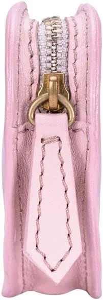 Maxwell Scott - Womens Luxury Soft Leather Small Heart-Shaped Coin Wallet Purse - Handmade - The Mirabella Nappa - Blush Pink