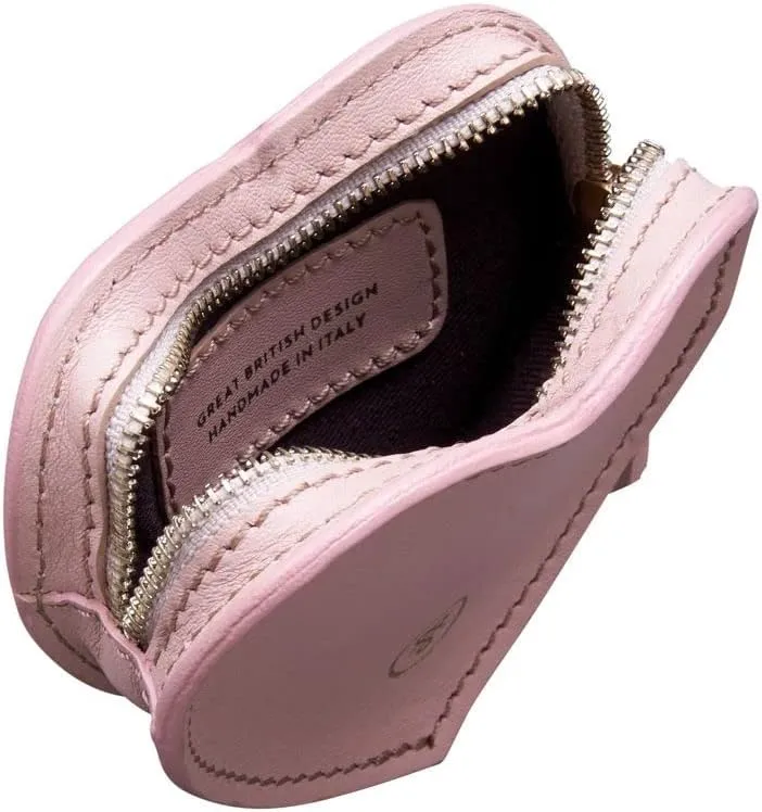 Maxwell Scott - Womens Luxury Soft Leather Small Heart-Shaped Coin Wallet Purse - Handmade - The Mirabella Nappa - Blush Pink