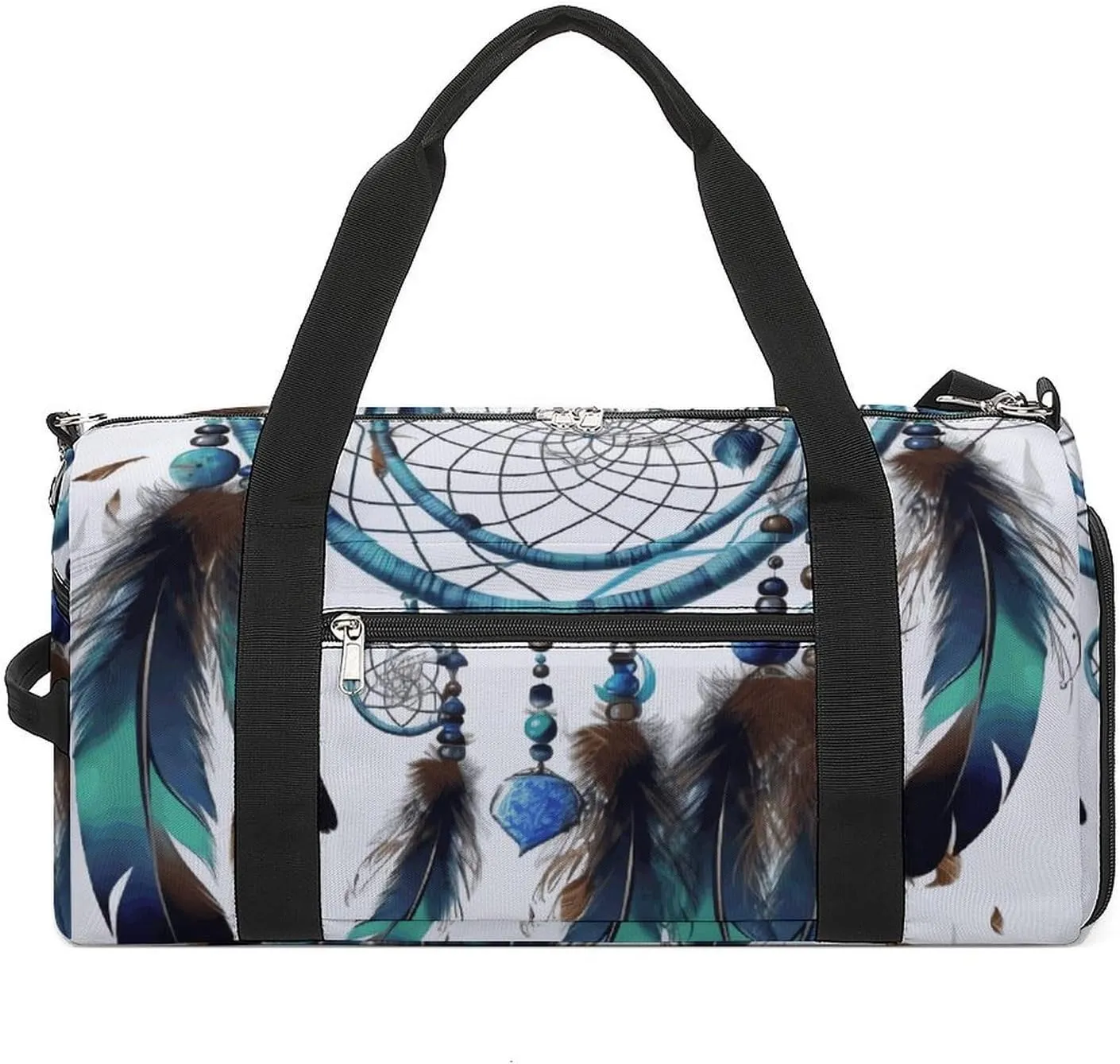 Mens Womens Gym Bag, Native American Dream Catcher Print Duffle Bags,travel Gym Duffle Bag,garment Duffle Bag,gym Bag with Shoe Compartment