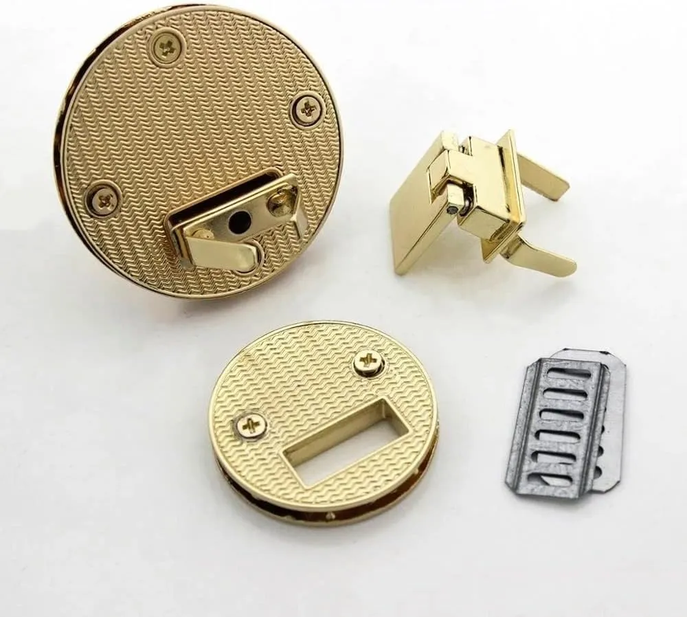 Metal Folding Lock Switch Lock Closure Parts Handbag Shoulder Bag Purse Hardware Accessories(46.5mm)