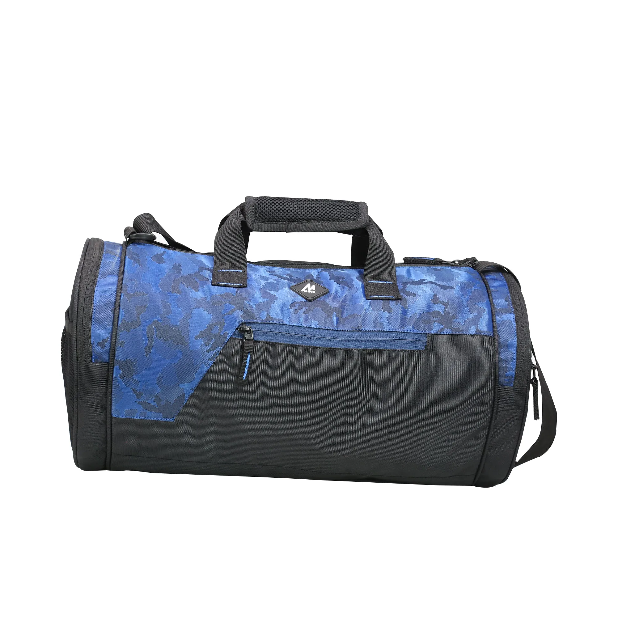 Mike Dual Tone Gym Bag - Camo Blue
