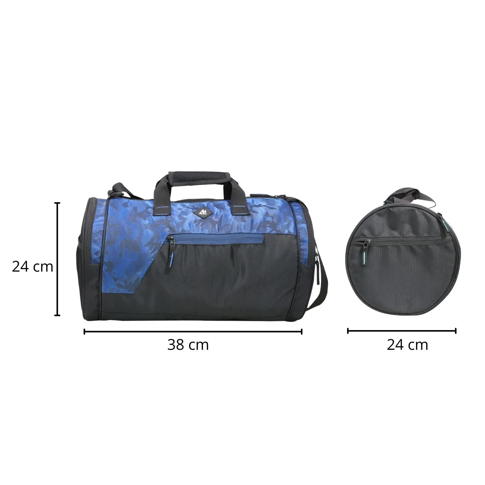 Mike Dual Tone Gym Bag - Camo Blue