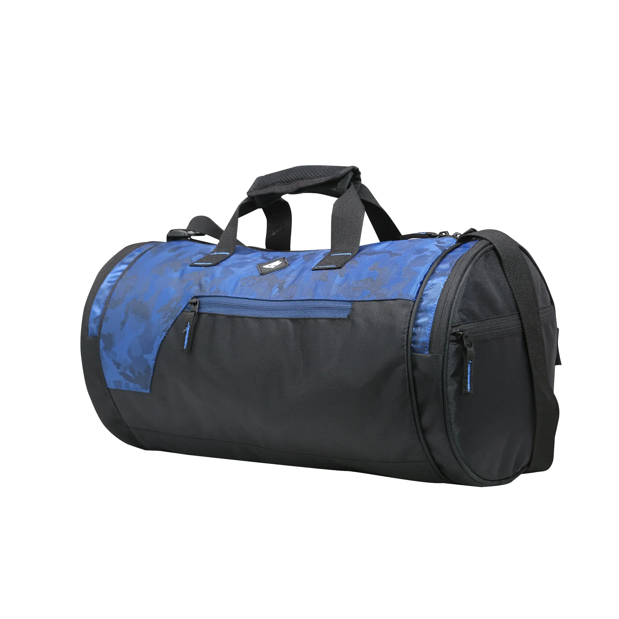 Mike Dual Tone Gym Bag - Camo Blue