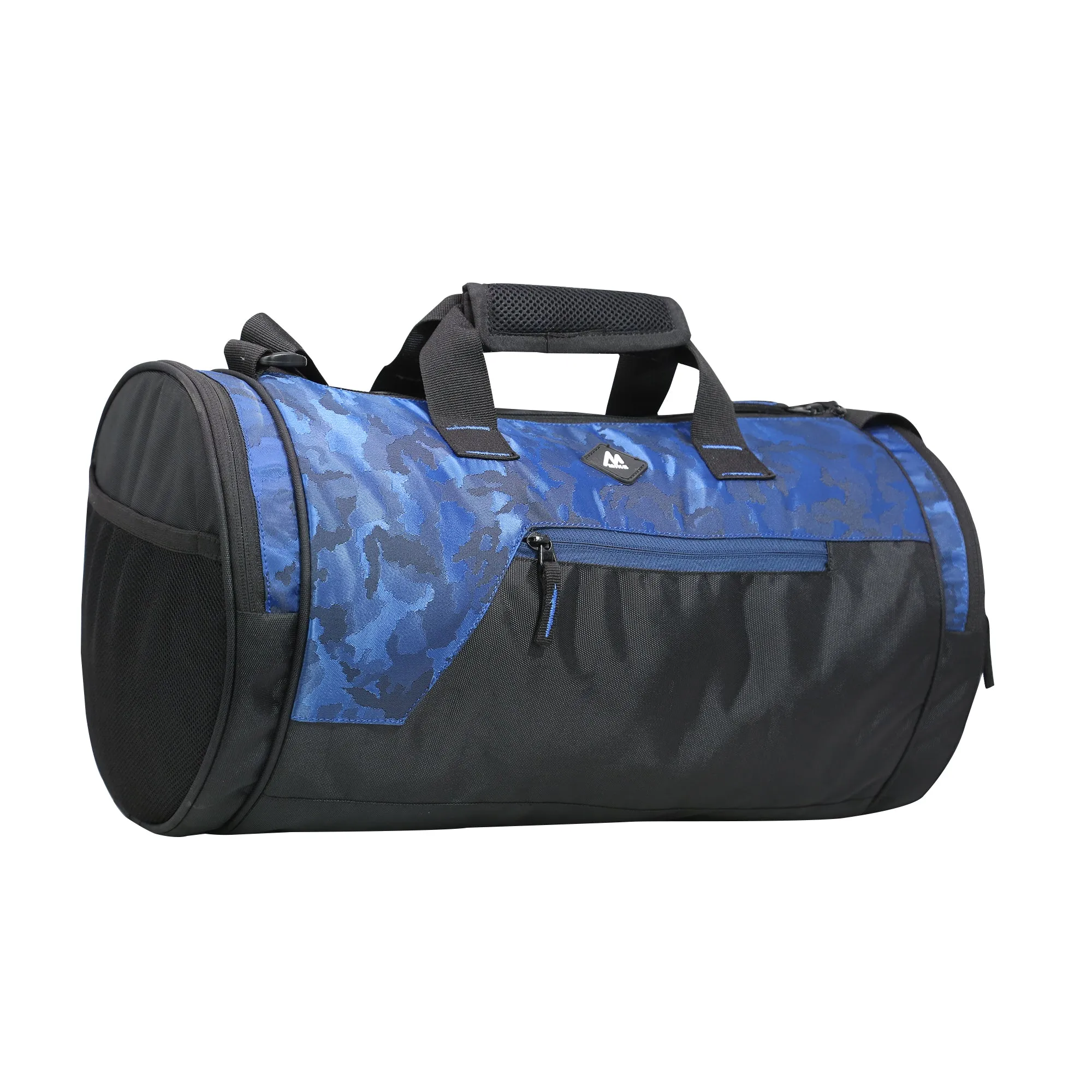 Mike Dual Tone Gym Bag - Camo Blue