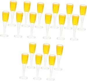 Milisten 30pcs Miniature Wine Glasses Dollhouse Goblet Decor for Mini House Accessories Cute Decorative Cups for Tiny House Scenes and Crafts