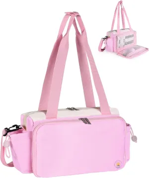 Mini Gym Bag for Women,Small Gym Tote Bag with Wet Compartment Waterproof,Cute Travel Duffle Bags for Work, Fitness, Yoga (Pink)
