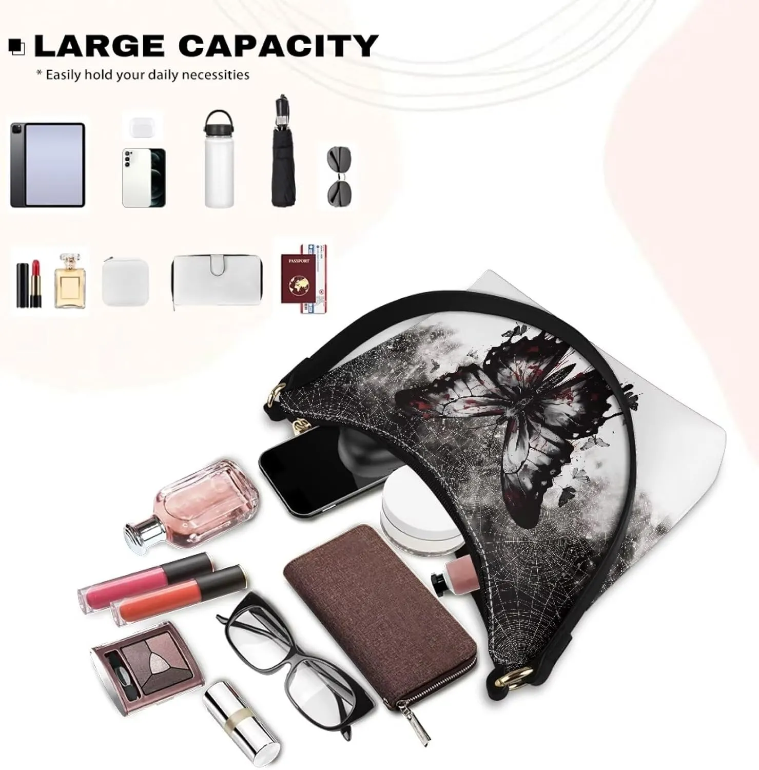 Mini Underarm Crossbody Bag for Women Leather for Dating Travel