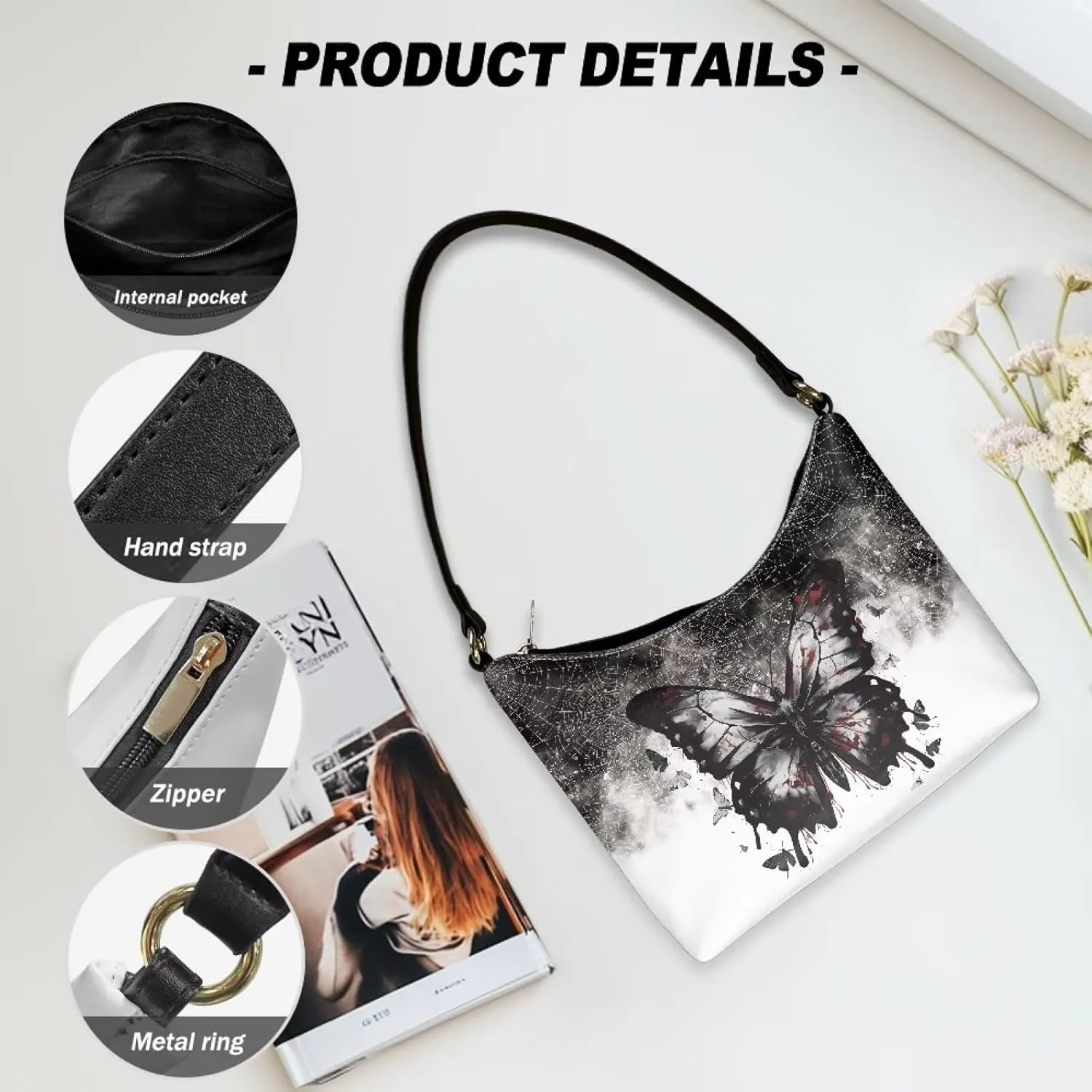 Mini Underarm Crossbody Bag for Women Leather for Dating Travel