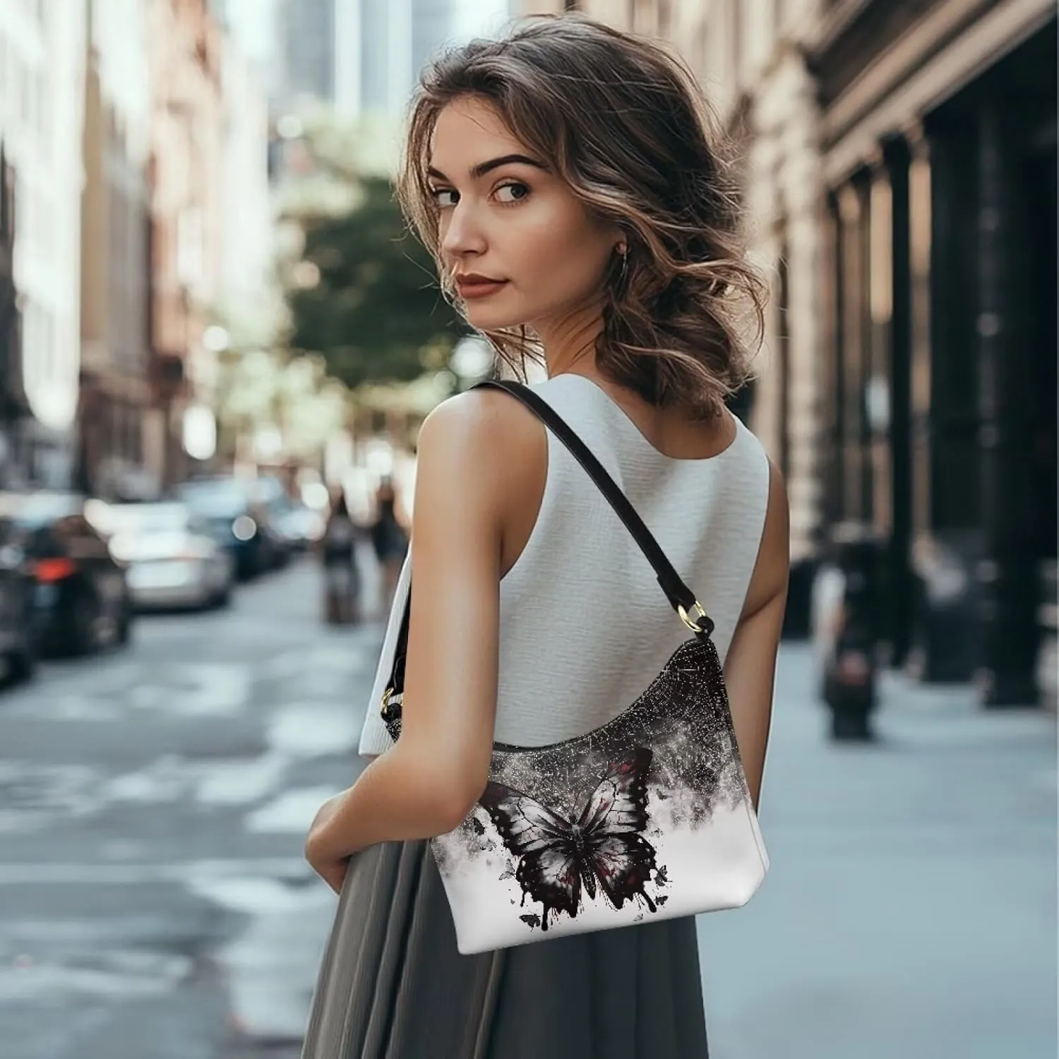 Mini Underarm Crossbody Bag for Women Leather for Dating Travel