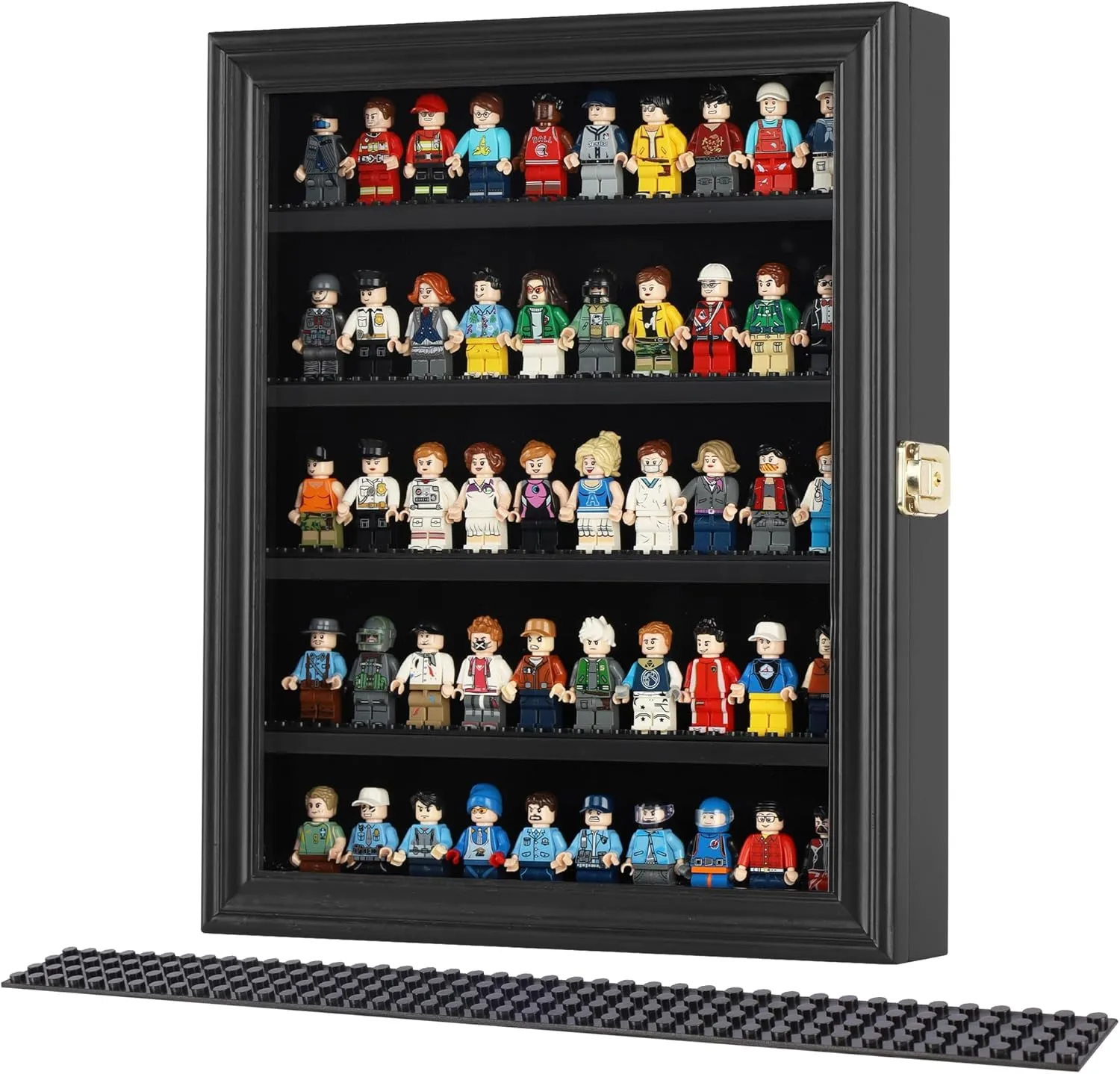 Minifigures Dimensions Display Case Thimble Wall Cabinet LG-CN30 (Black)