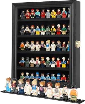 Minifigures Dimensions Display Case Thimble Wall Cabinet LG-CN30 (Black)