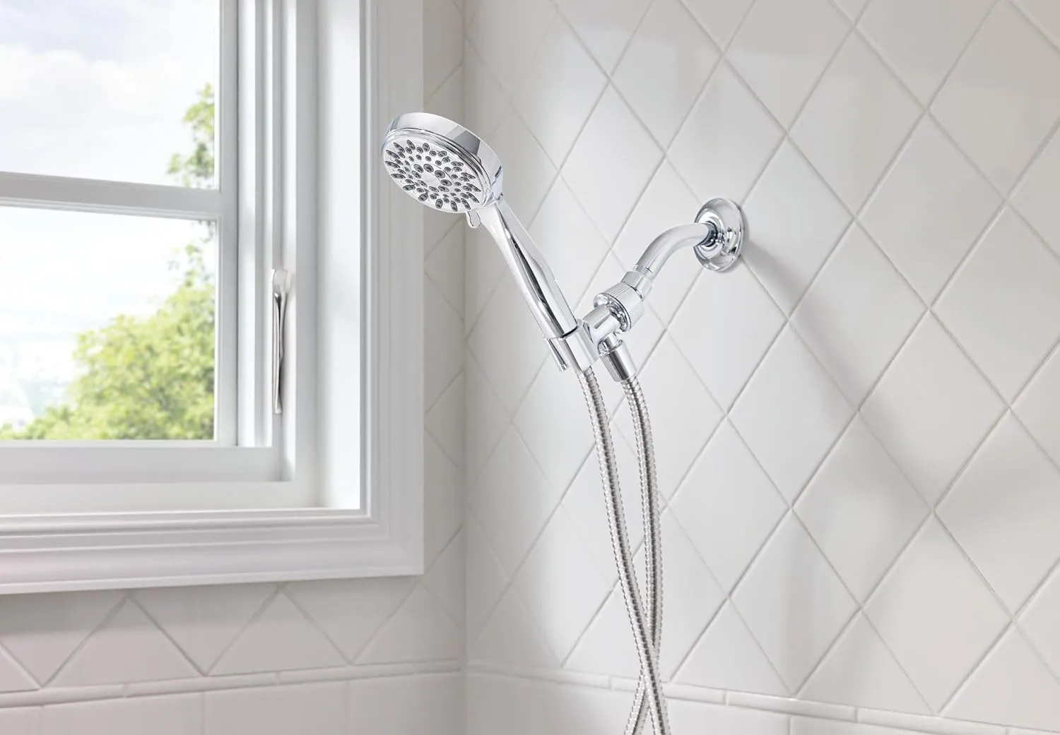 Moen 20016 Ignite Dual Hand Held And Multi Function Shower Head Combo Package With Hose And Diverter, Chrome, 3.75"