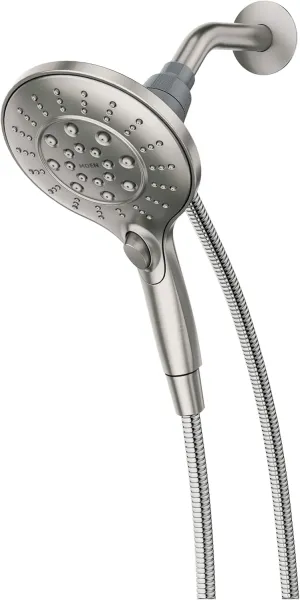MOEN 26112SRN Engage Six-Function 5.5-Inch Removable Handheld Showerhead with Magnetic Docking System, No Size, Spot Resist Brushed Nickel