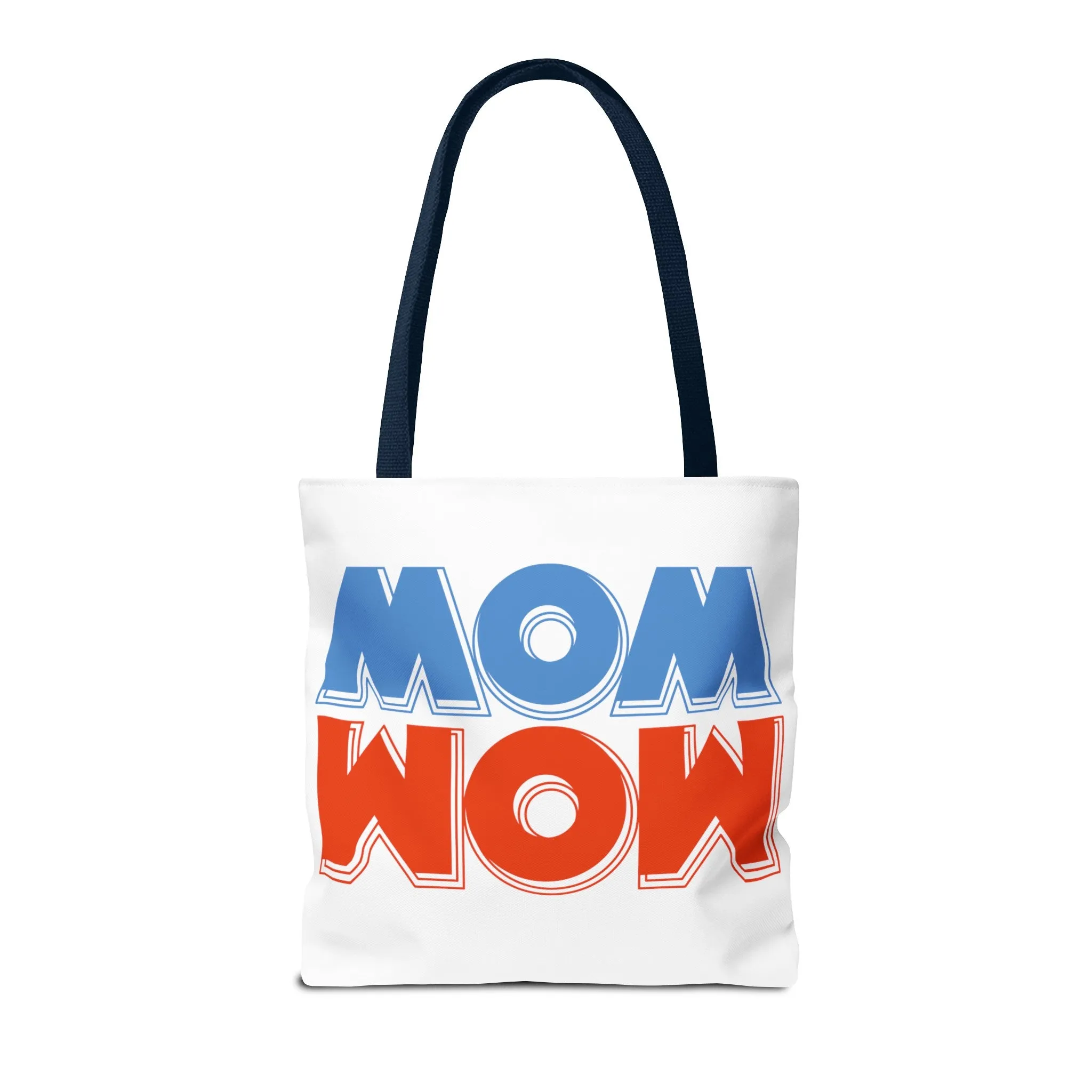 Mom Wow White Tote Bag (AOP)