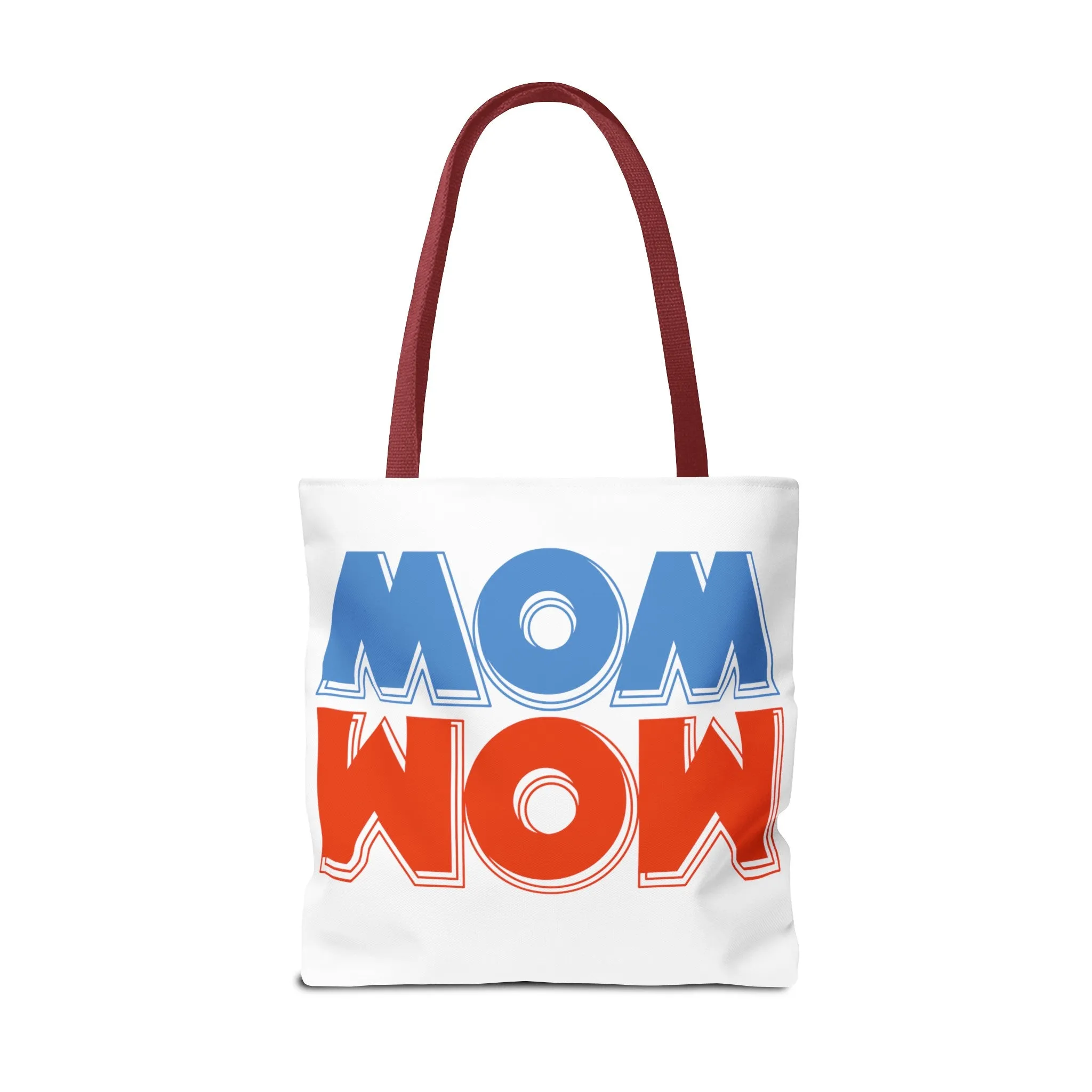 Mom Wow White Tote Bag (AOP)