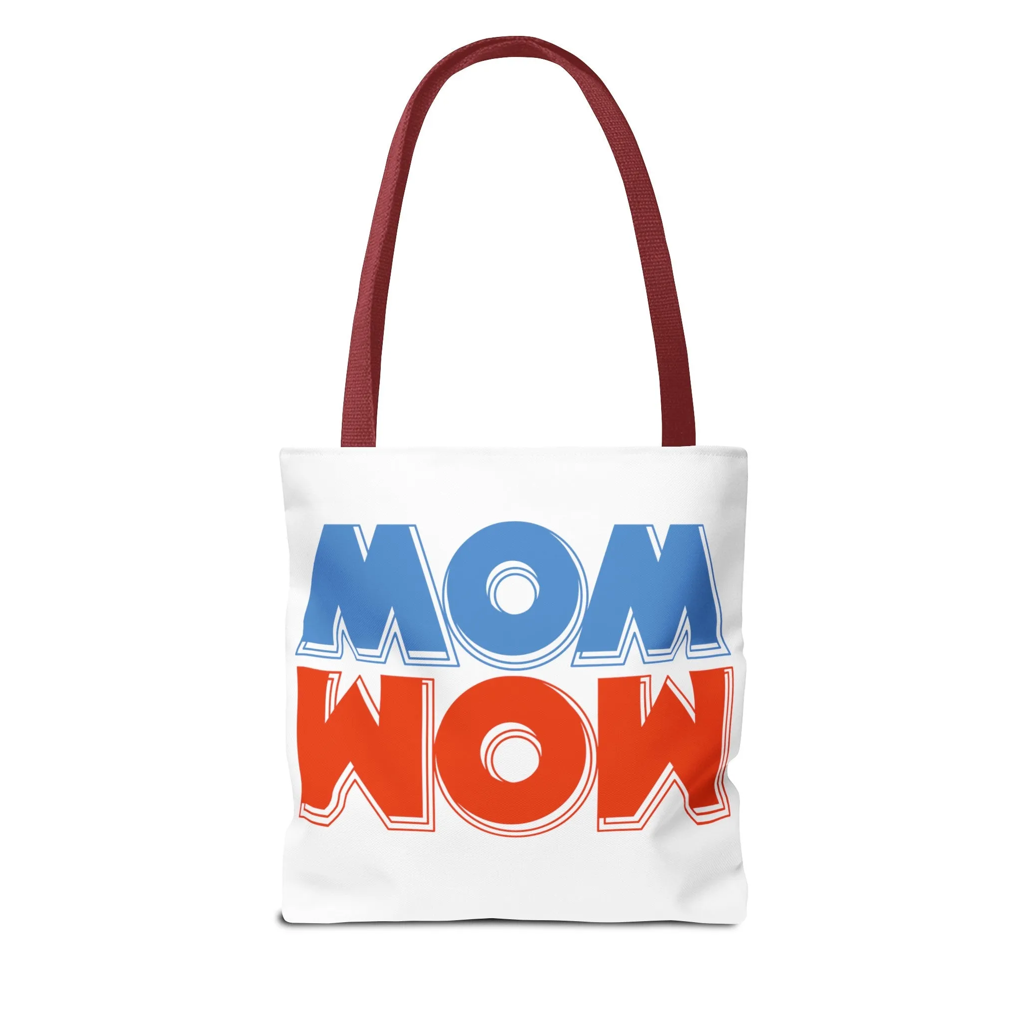 Mom Wow White Tote Bag (AOP)