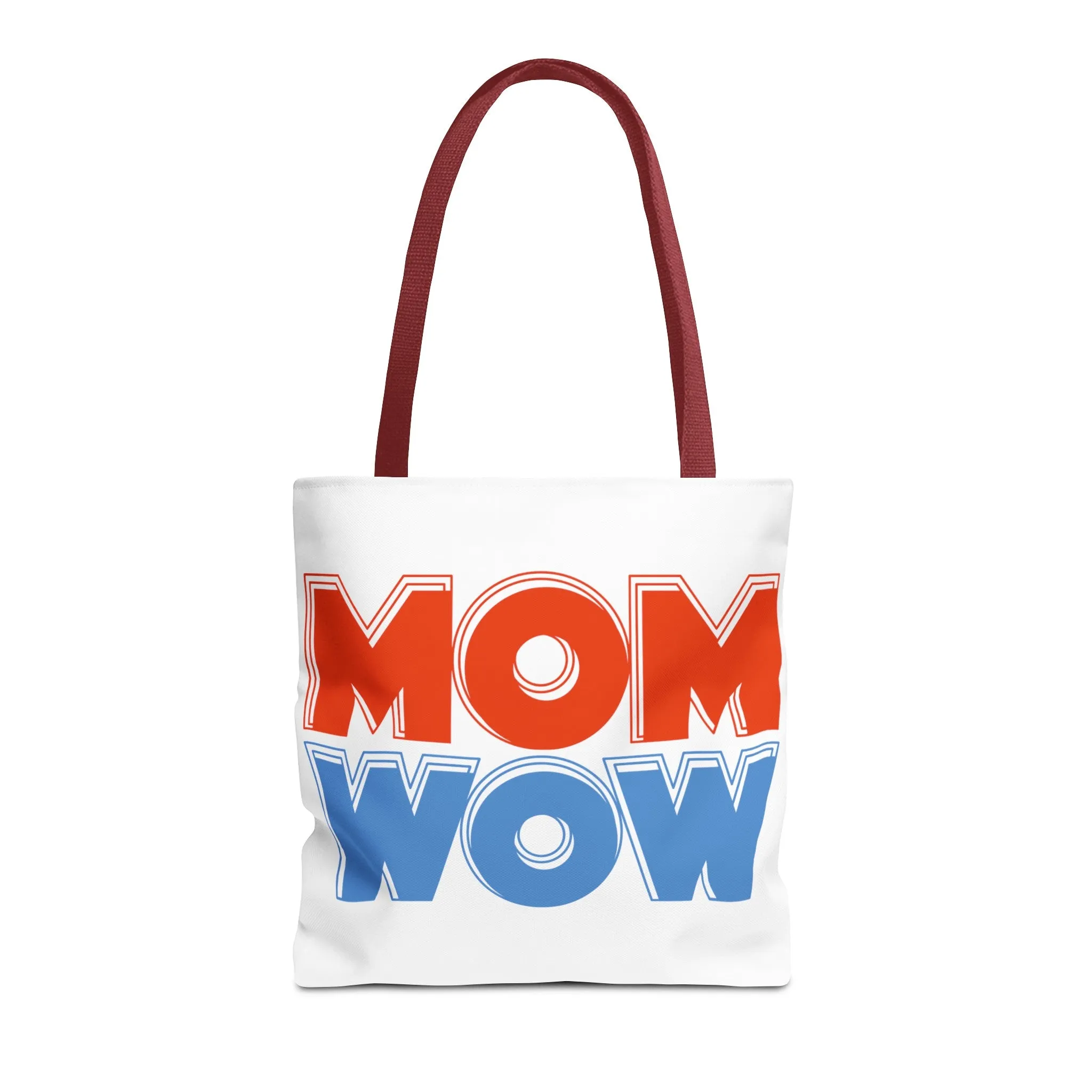 Mom Wow White Tote Bag (AOP)