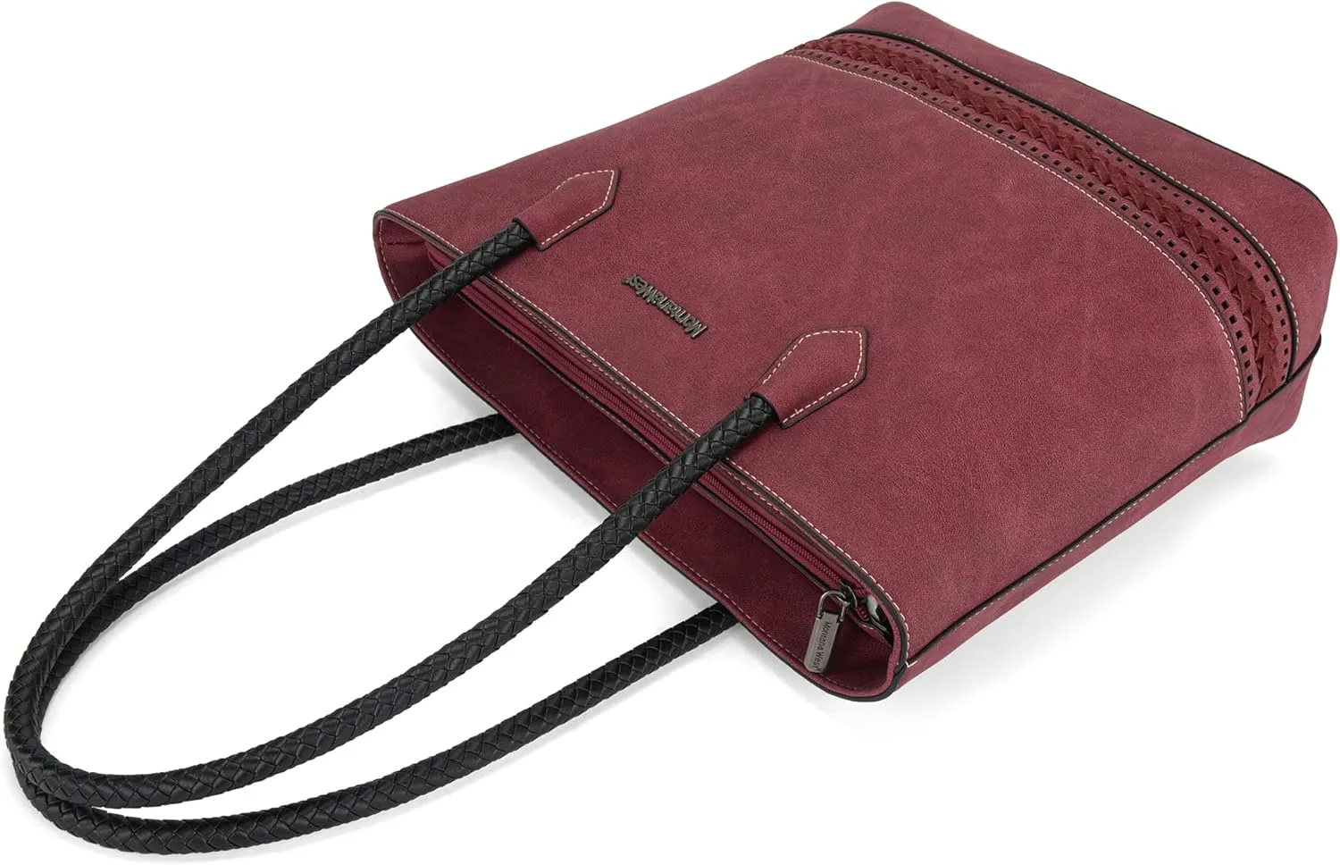 Montana West Woven Tote Bags for Women Medium Purses and Handbags with Concealed Carry Back Zipper Pocket