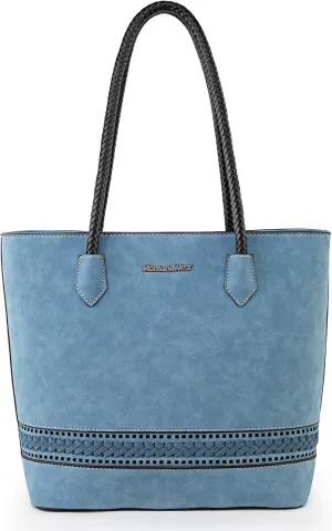 Montana West Woven Tote Bags for Women Medium Purses and Handbags with Concealed Carry Back Zipper Pocket