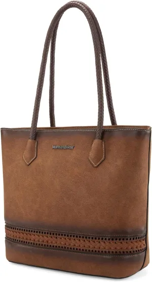 Montana West Woven Tote Bags for Women Medium Purses and Handbags with Concealed Carry Back Zipper Pocket
