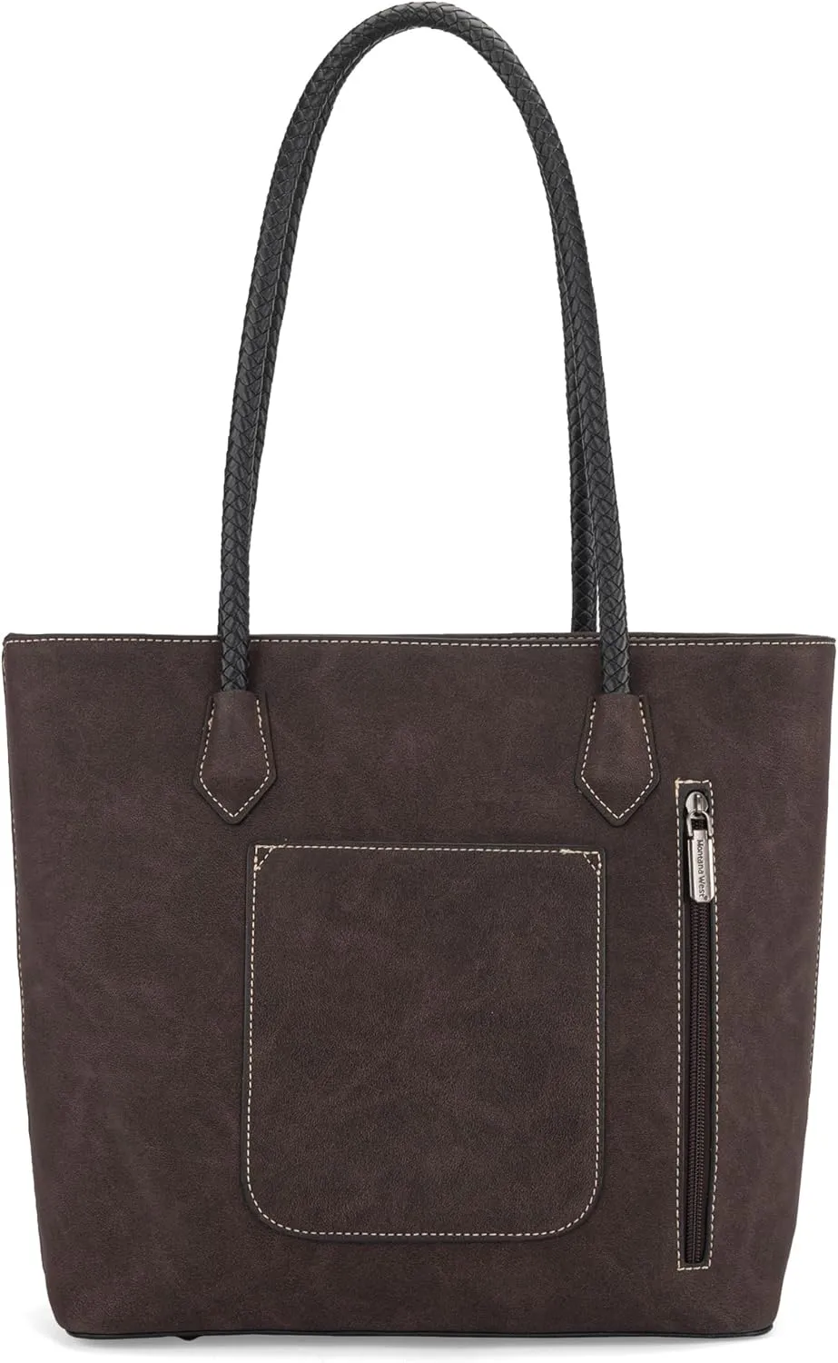 Montana West Woven Tote Bags for Women Medium Purses and Handbags with Concealed Carry Back Zipper Pocket