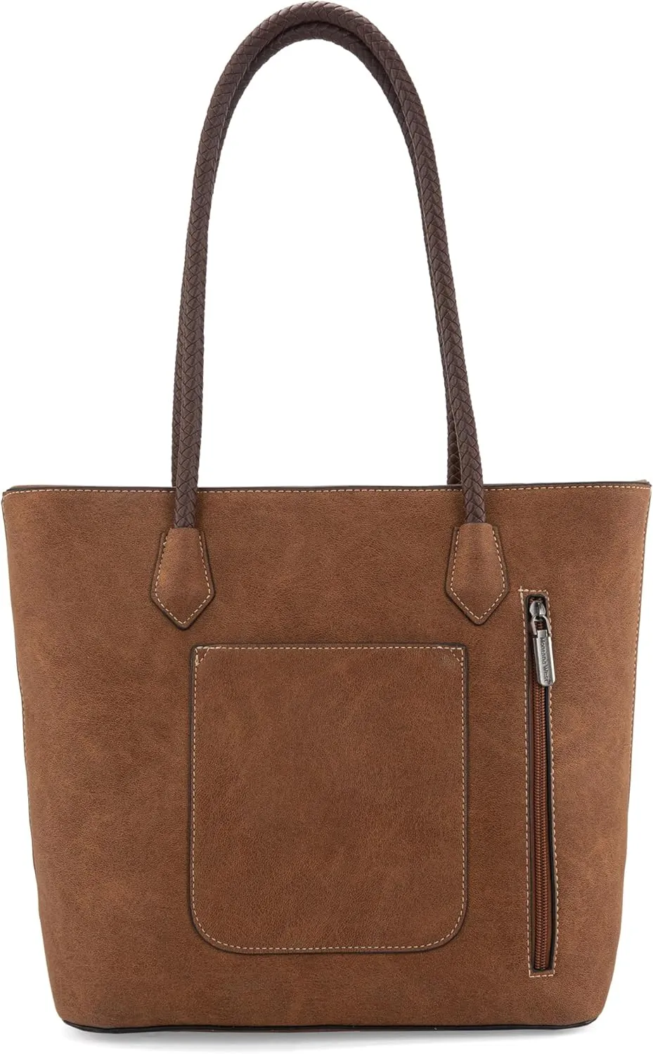 Montana West Woven Tote Bags for Women Medium Purses and Handbags with Concealed Carry Back Zipper Pocket