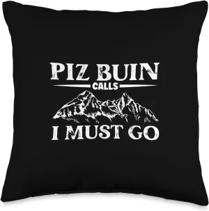 Mountain calling - Piz Buin Throw Pillow