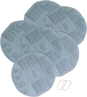 MULTI FIT Wet Dry Vac Filter VF2002TP Dry Disc Vacuum Filters for Most 5 Gallon and Larger Shop-Vac Branded Wet Dry Vacuum Cleaners (6 Disc Filters with 2 Bands)