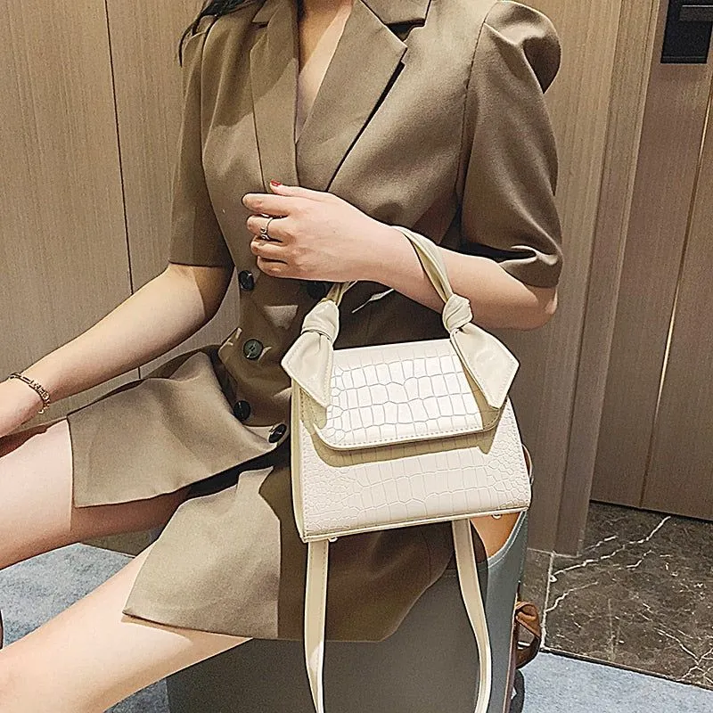 Murano Crocodile Embossed Crossbody Bag