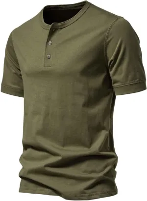Muscularfit Mens Shirts Casual Short Sleeve V Neck Buttons Shirt Athletic Running Gym Workout Tee Tops Regular Fit Basic Tops
