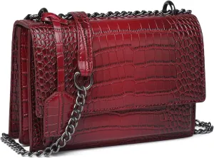 MYHOZEE Crossbody Bags for Women Snake Print Leather Cross Body Chian Purse Trendy Ladies Clutch Satchel