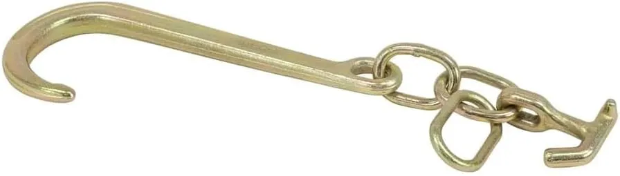 Mytee Products 15" G70 J Hook w/T-J Hooks and Enlarged Link, 5,400 lbs WLL, G70